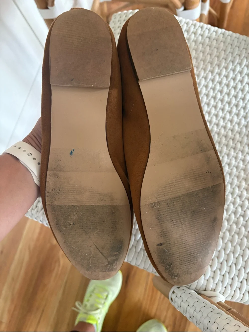 GAP Suede Ballet Flats in Chestnut